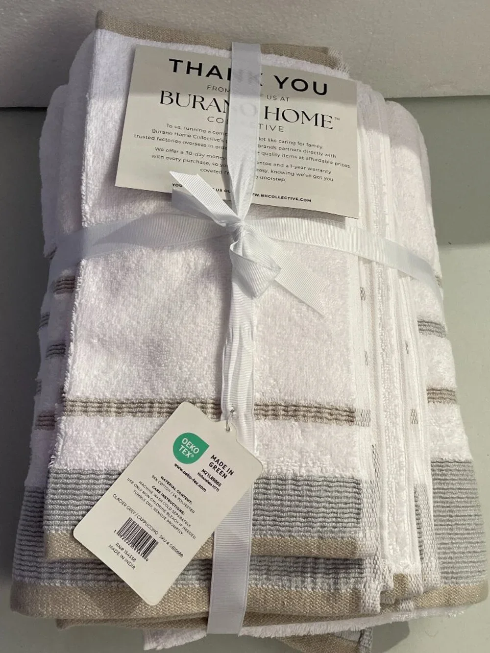 Rurano Home Bath Towel 6 Piece Set, NWT